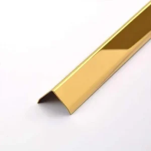 زاويه استانلس ذهبي 2*2 سم طول 3 متر